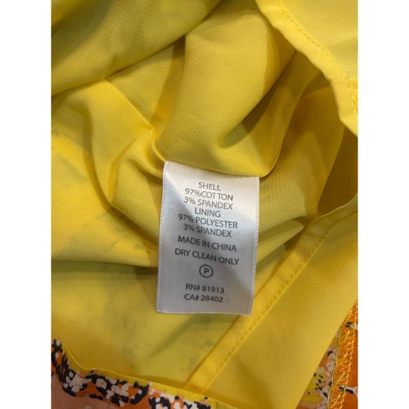 Plenty by Tracy Reese Abstract Print Sleeveless Dress Yellow Cocktail Sz 8 - Picture 6 of 7